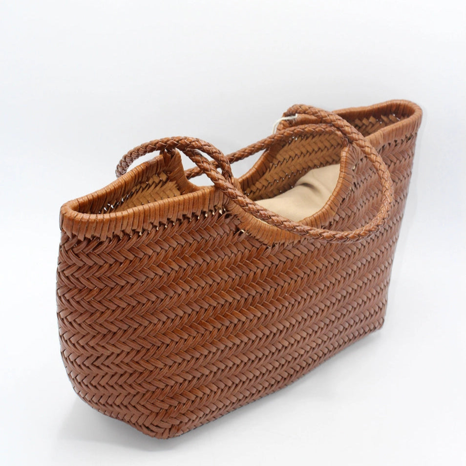 Bolso Sook trenzado a mano Marrón oscuro