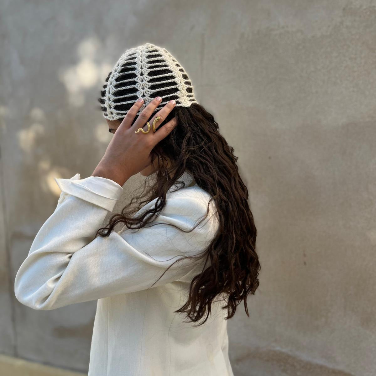 Casquete Mafalda beige