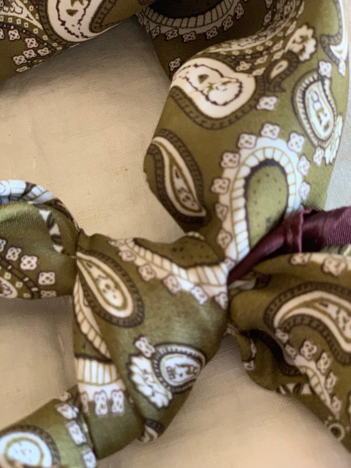 Olive Green Paisley Bandana