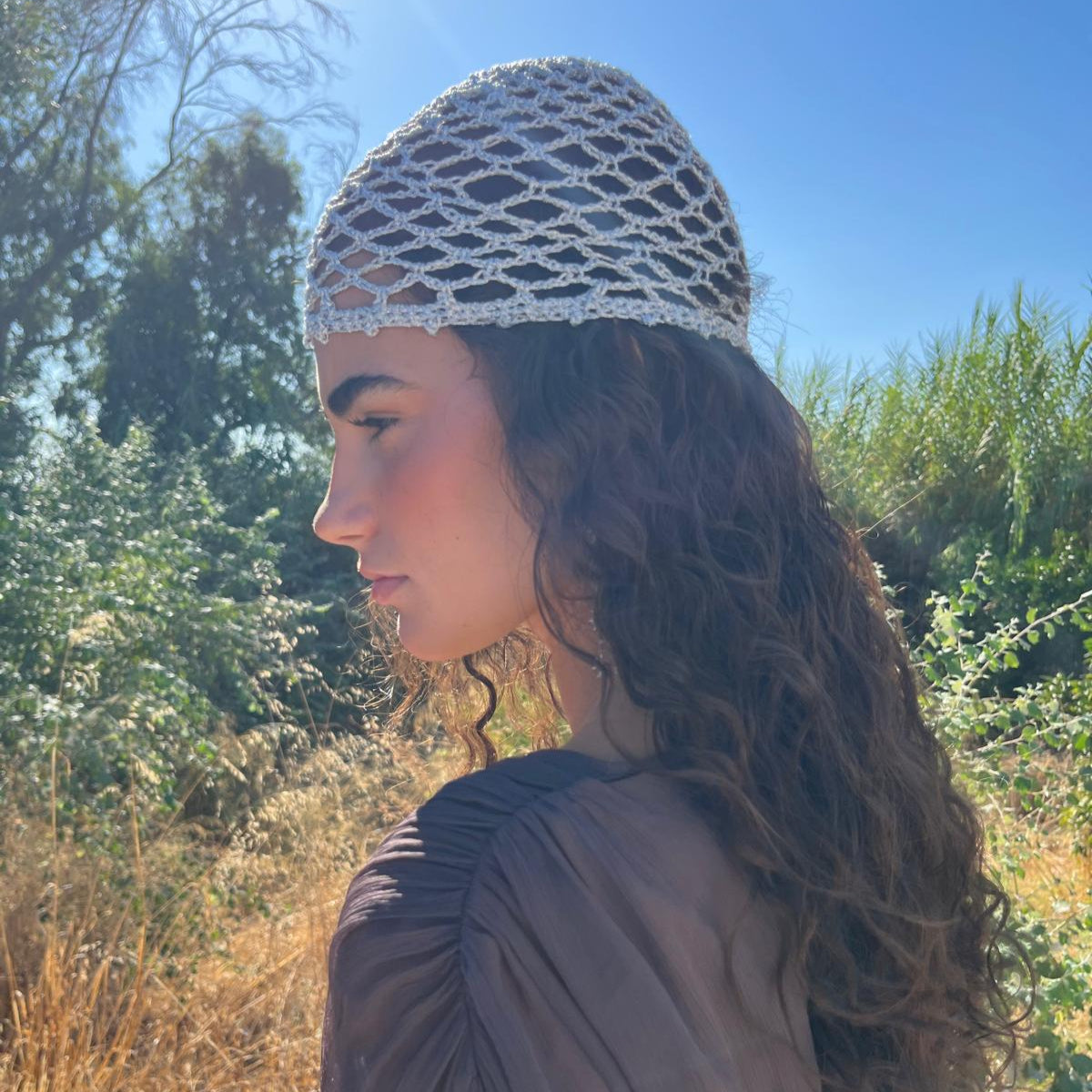 Silver Gatsby cap