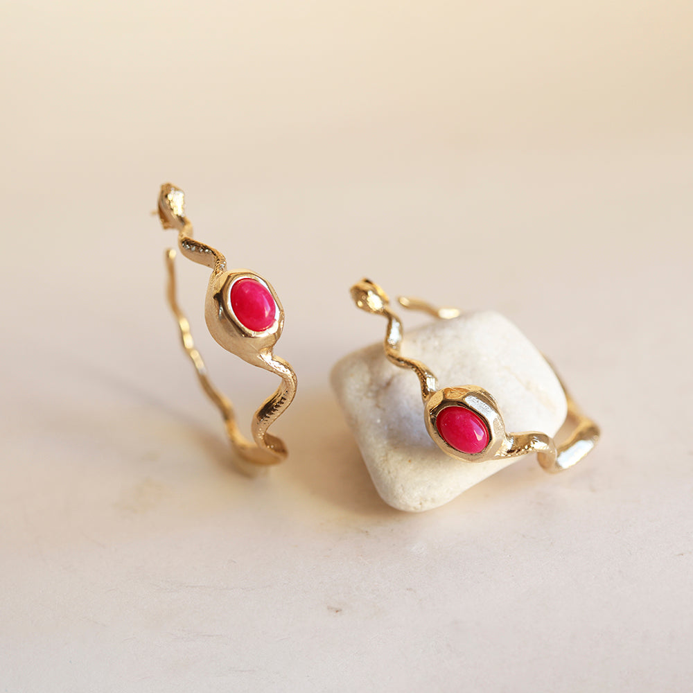 Pendientes dorados mujer SNAKE