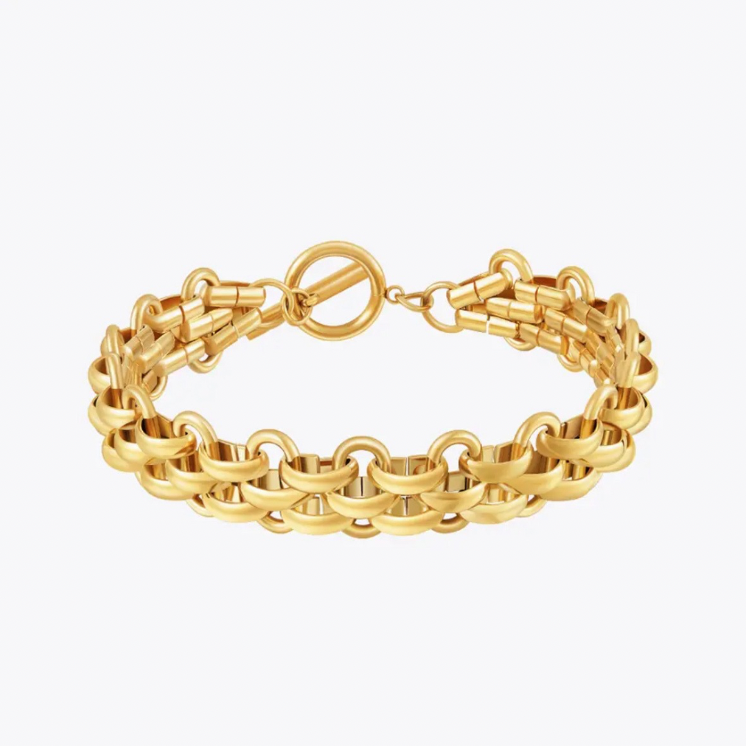 Pulseira trançada dourada