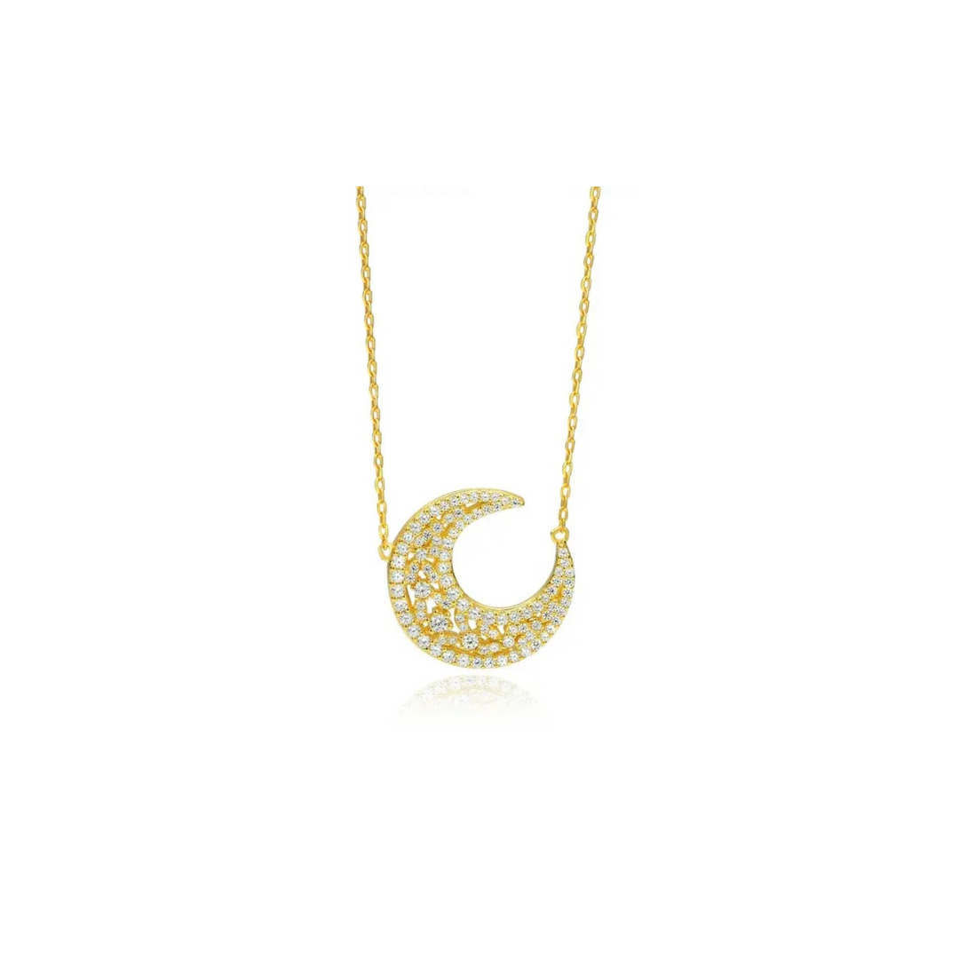 Colar de ouro lua cheia